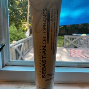 Clear cellophane. Used twice